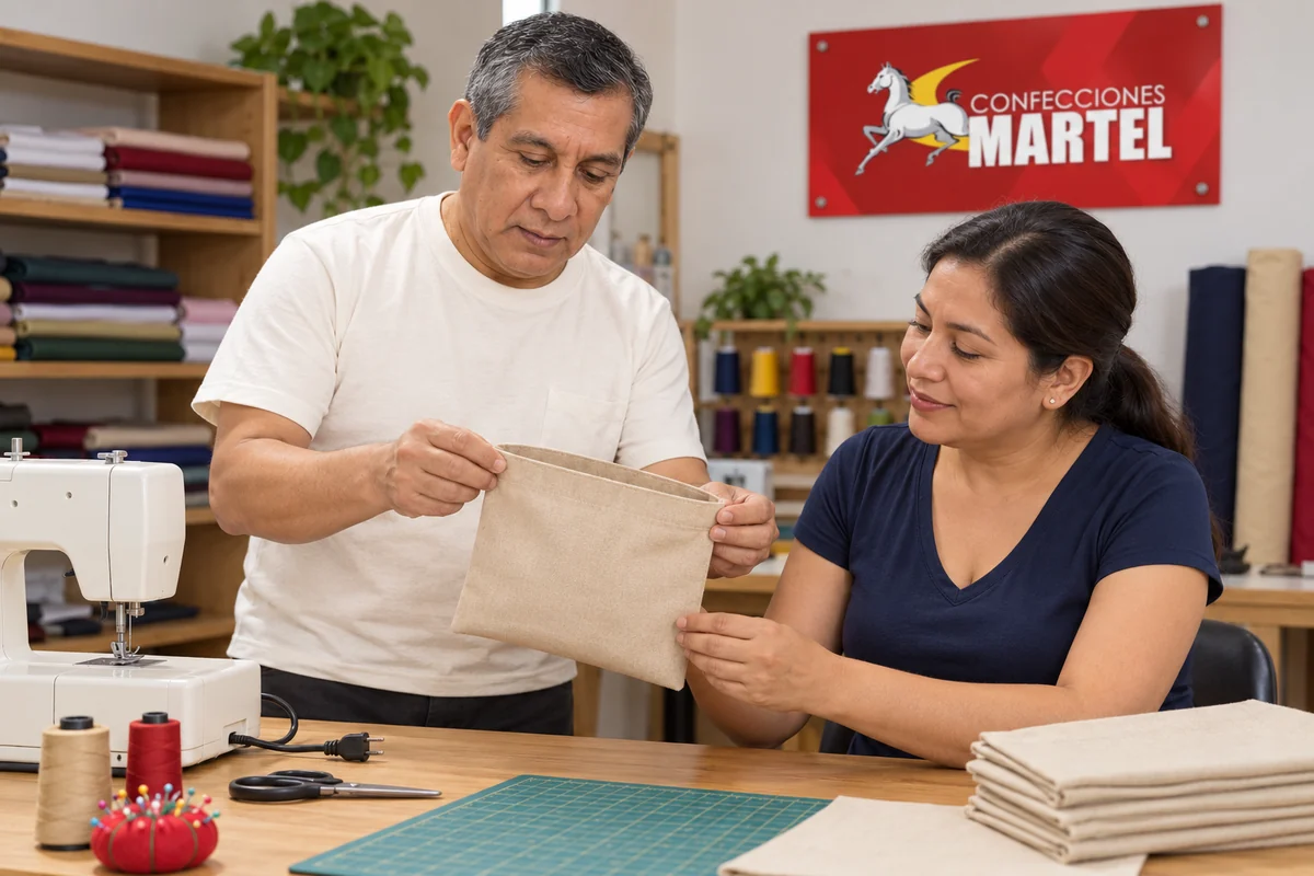 Personaje guía de Martel: revisar bolsa terminada vacía de práctica