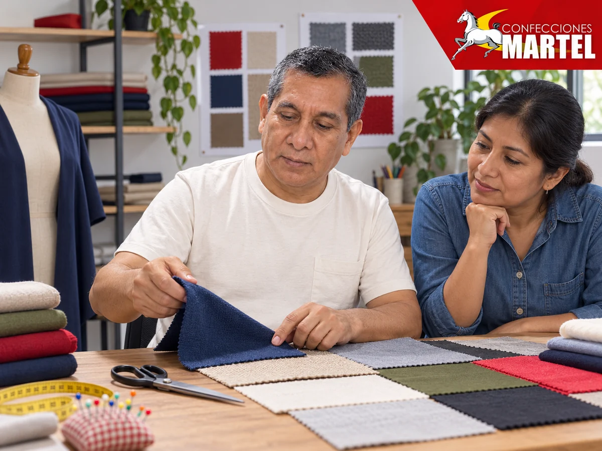 Guía de Martel organiza muestras de distintos colores y texturas junto a una adulta.