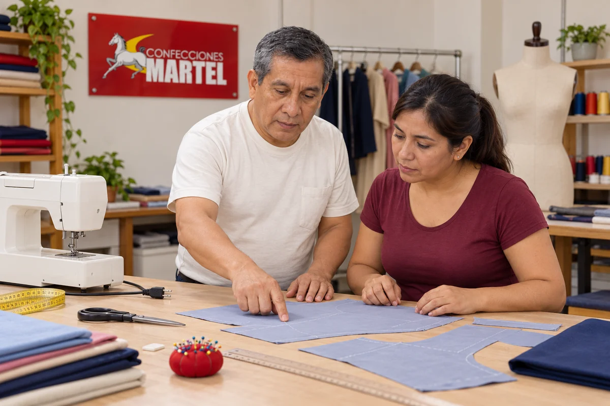 Personaje guía de Martel: ordenar piezas de prueba con marcas discretas