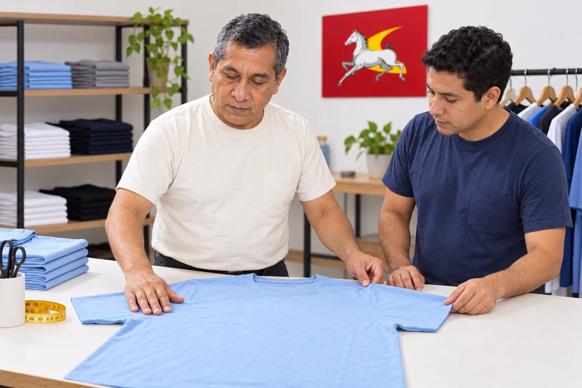 Personaje guía de Martel: mostrar camiseta adulta azul claro de cuello redondo