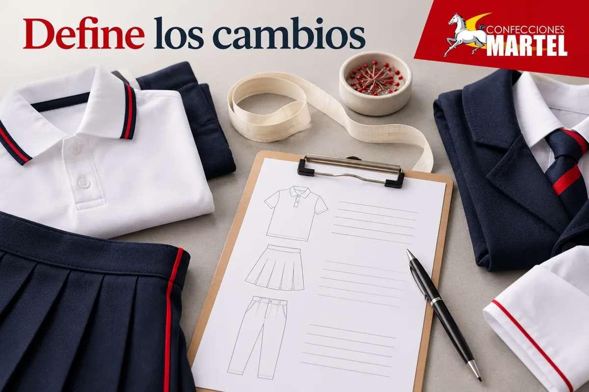 Mesa con referencia, cinta sin números y esquema de cambios vacío