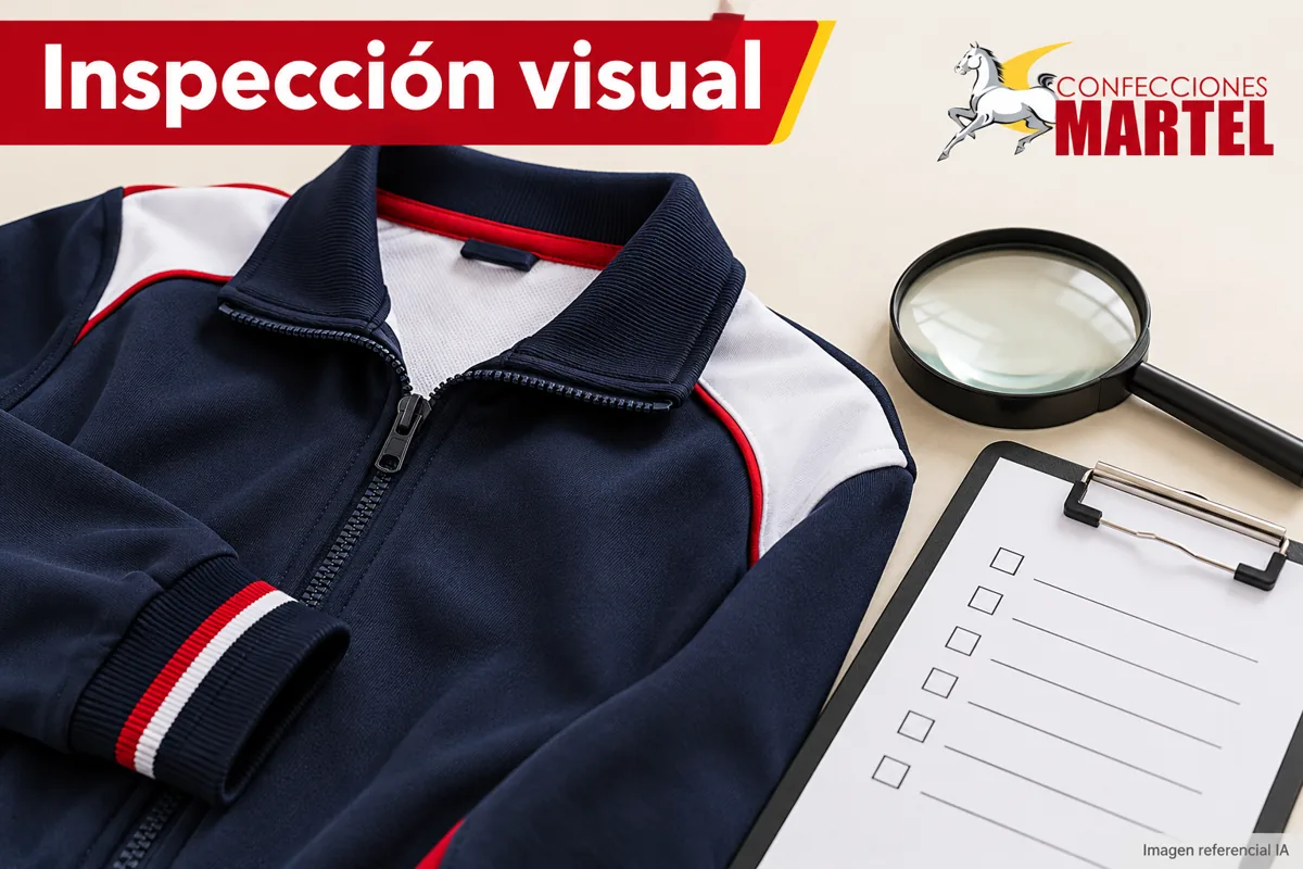Prenda extendida en mesa junto a lupa y registro vacío