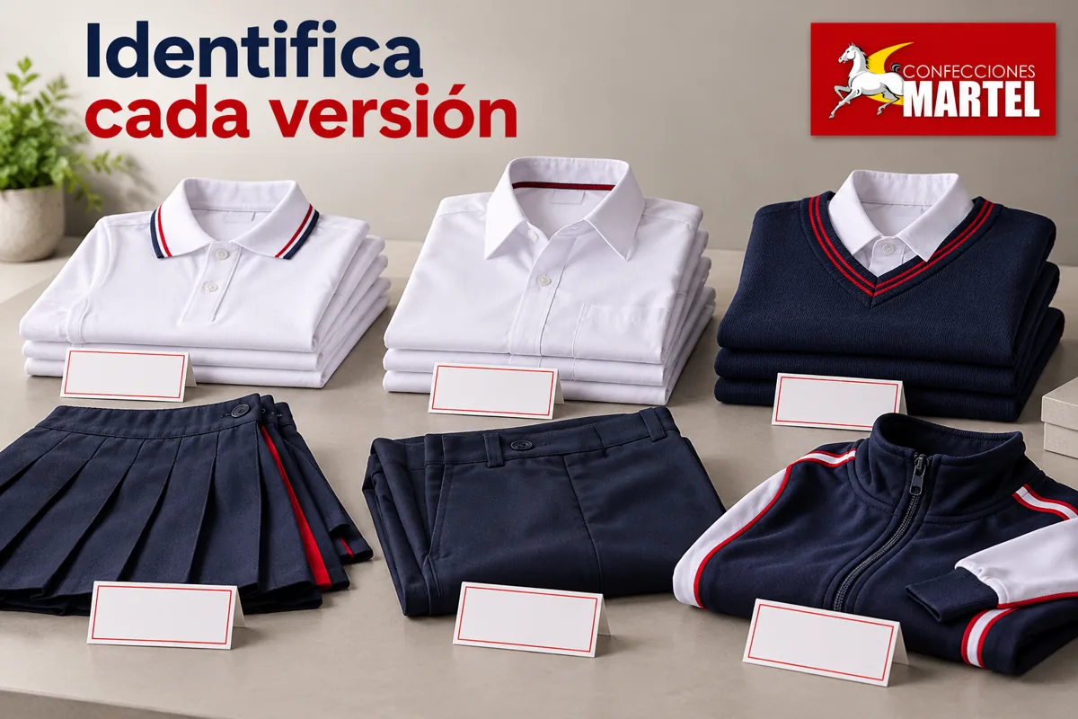 Prendas nuevas agrupadas con tarjetas vacías de versión
