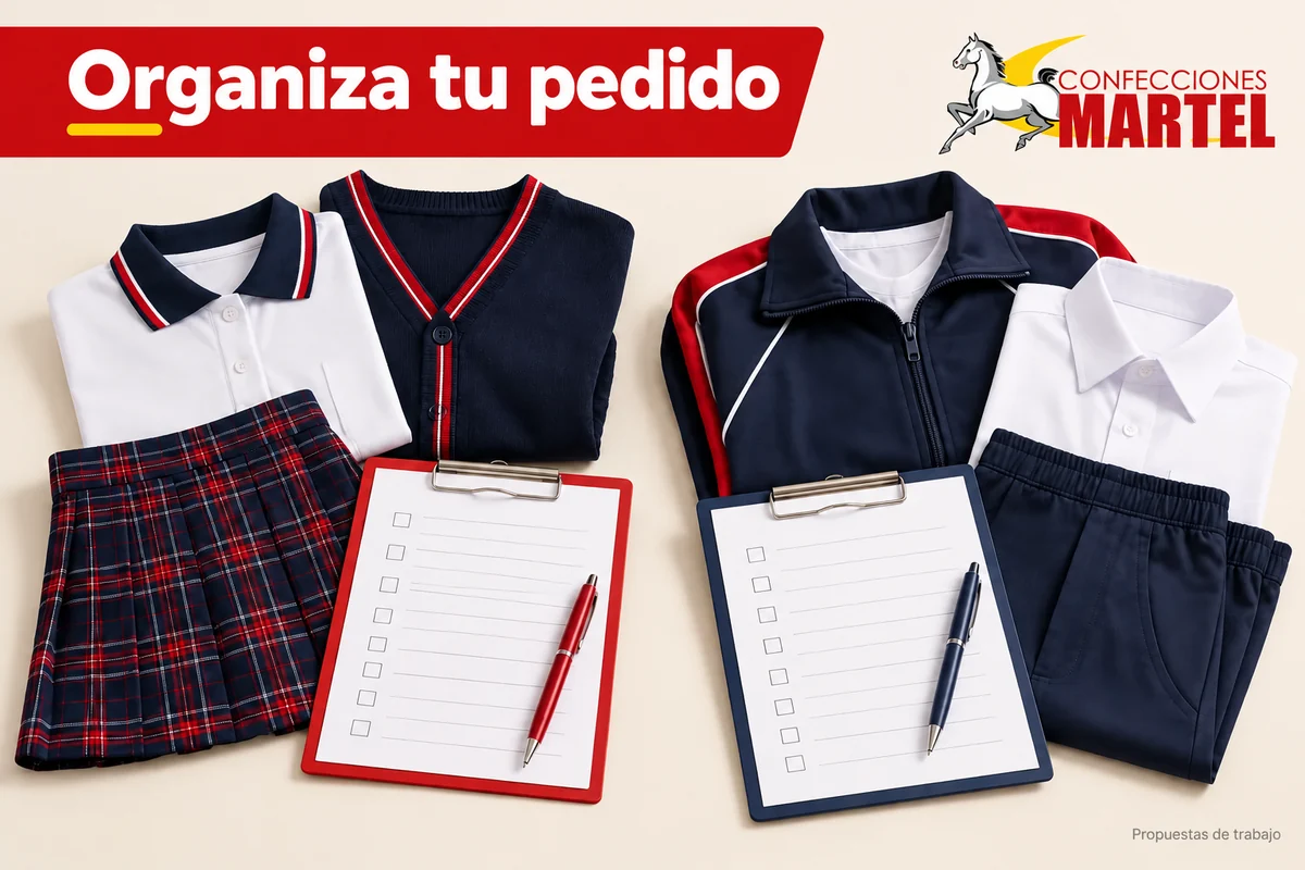 Dos grupos de prendas con fichas de pedido vacías distintas