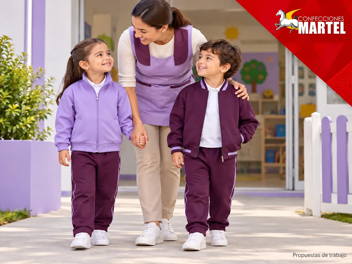 Propuesta ilustrativa Martel: dos niños vestidos con las dos opciones.