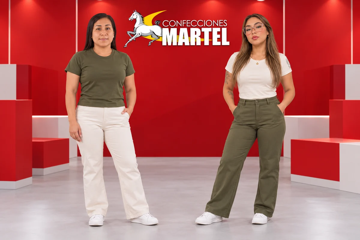 Conjuntos de camisetas oliva y blanco roto para promoción