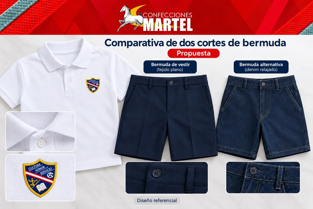 Propuesta Martel: comparativa de dos cortes de bermuda para referencia América del Callao en Bellavista
