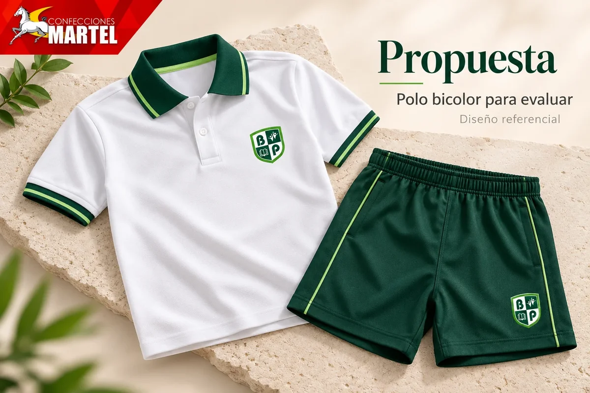 Propuesta Martel: polo bicolor para evaluar con referencia Blaise Pascal de Cieneguilla en Cieneguilla