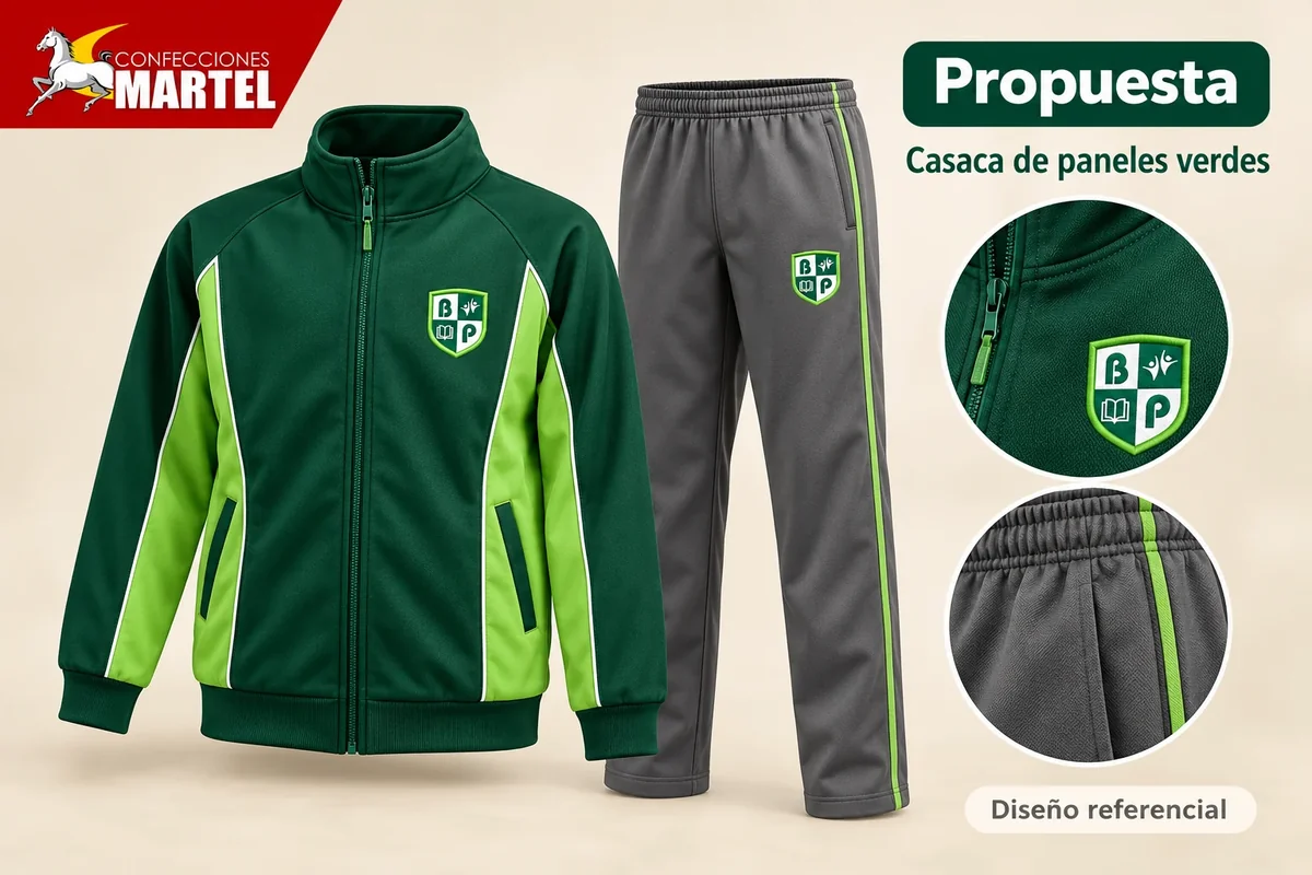 Propuesta Martel: casaca de paneles verdes con referencia Blaise Pascal de Cieneguilla en Cieneguilla