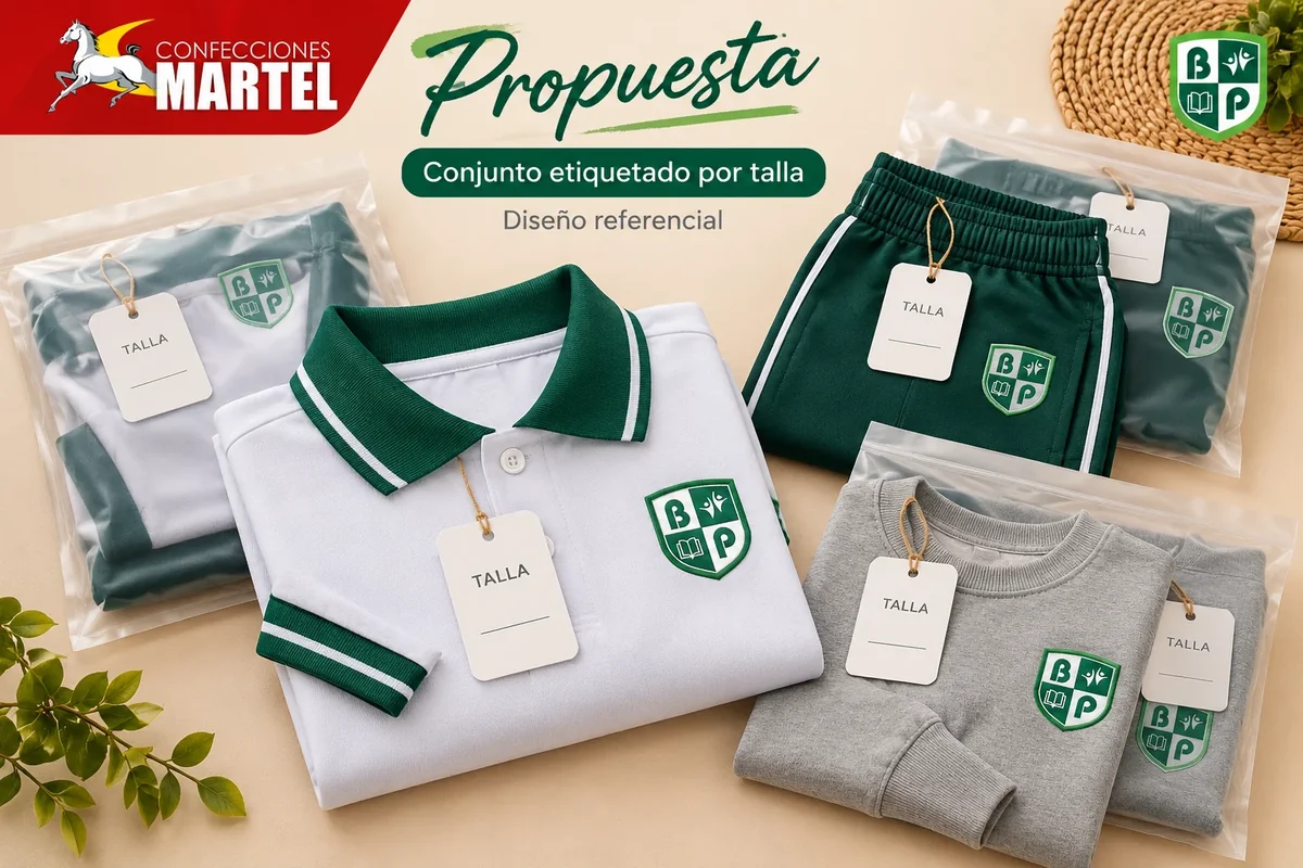 Propuesta Martel: conjunto etiquetado por talla con referencia Blaise Pascal de Cieneguilla en Cieneguilla