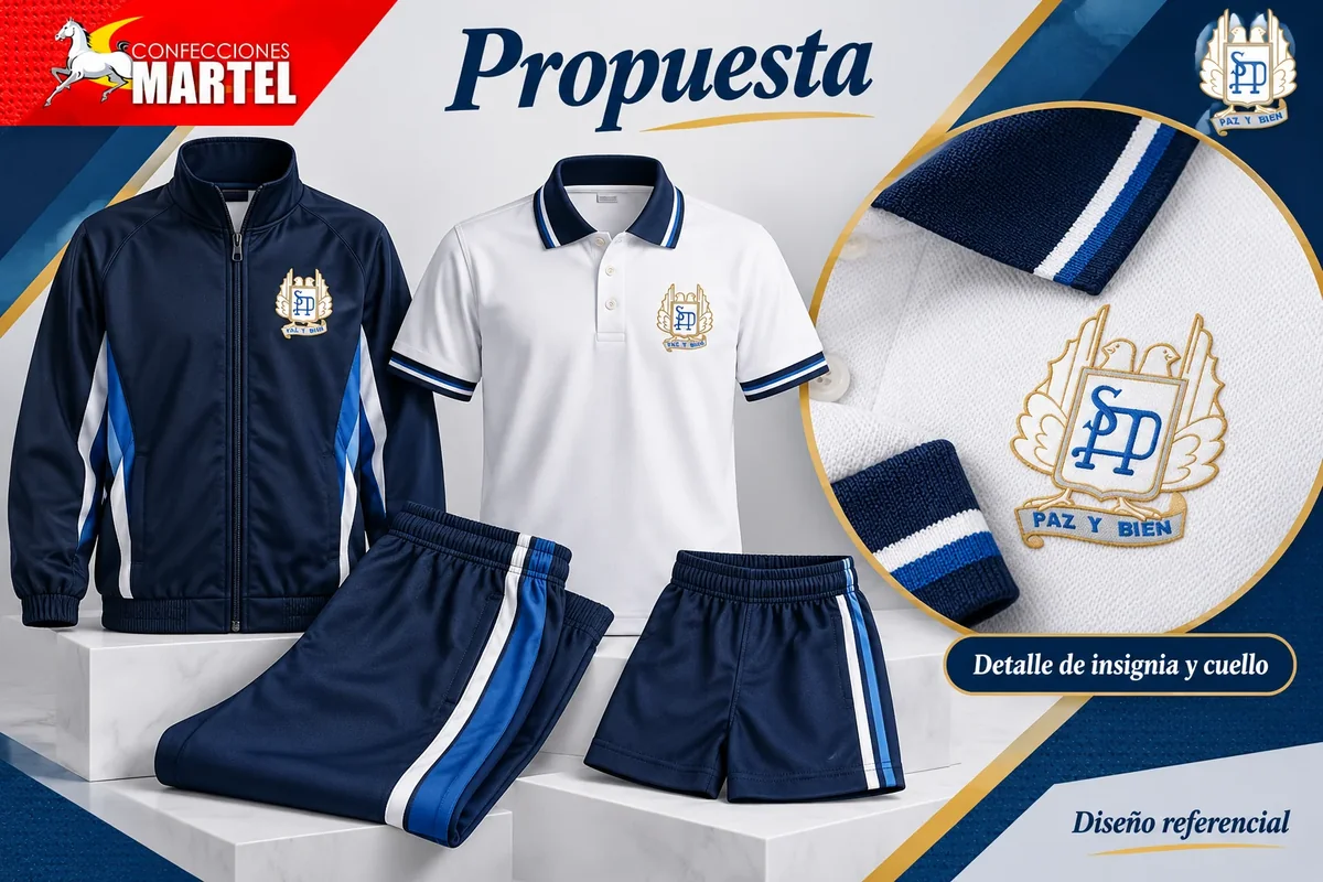 Propuesta Martel: detalle de insignia y cuello con referencia San Antonio de Padua — Jesús María en Jesús María