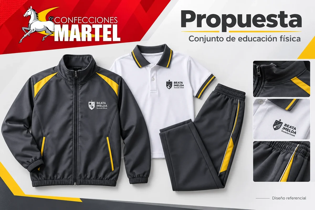 Propuesta Martel de conjunto de educación física con referencia Colegio Alemán Beata Imelda en Lurigancho