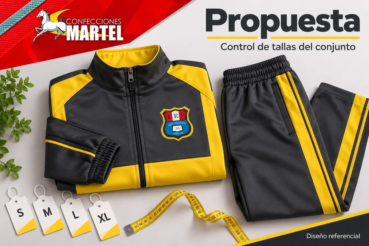 Propuesta Martel de control de tallas del conjunto con referencia Colegio San Agustín de Hipona en Puente Piedra