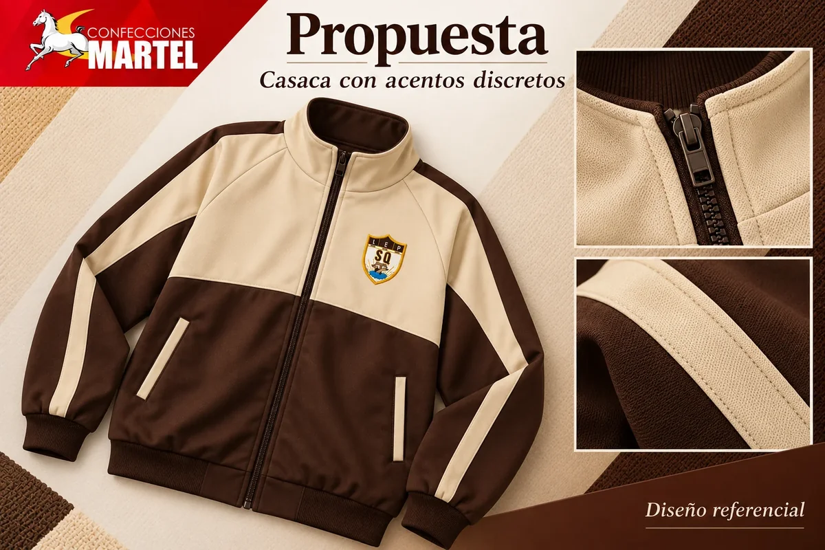 Propuesta Martel: casaca con acentos discretos para referencia Sor Querubina de San Pedro en Surquillo