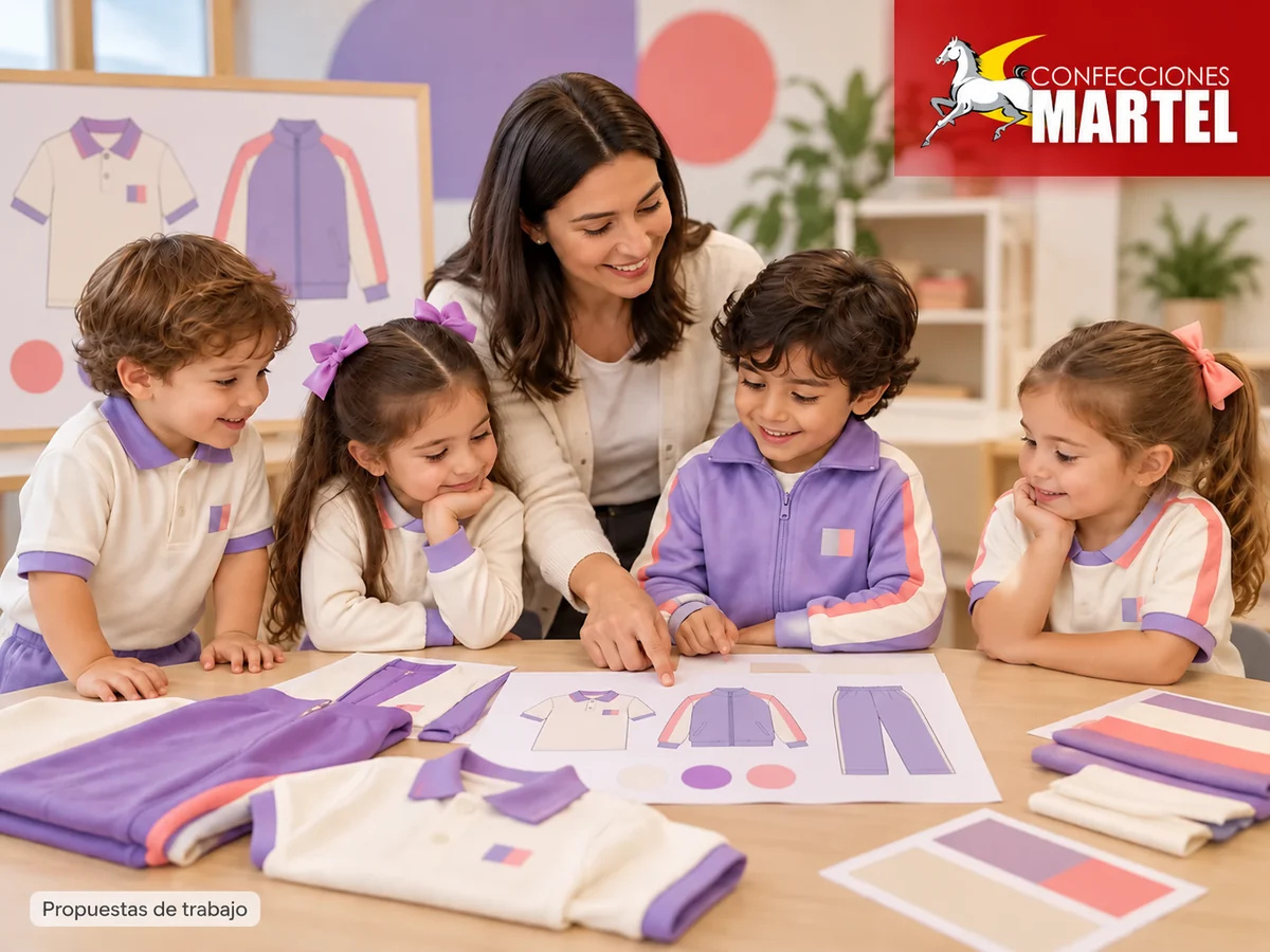 Propuesta ilustrativa Martel: adulto con gráficoabstracto autorizadoficticio no colegio real.