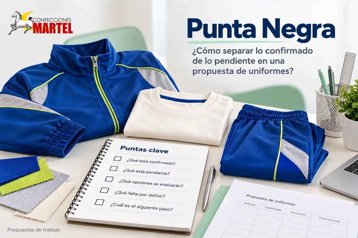 Ilustración referencial de resumen visual de preguntas antes de continuar, para explicar lista de decisiones abiertas para no confundir presupuesto con aceptación.