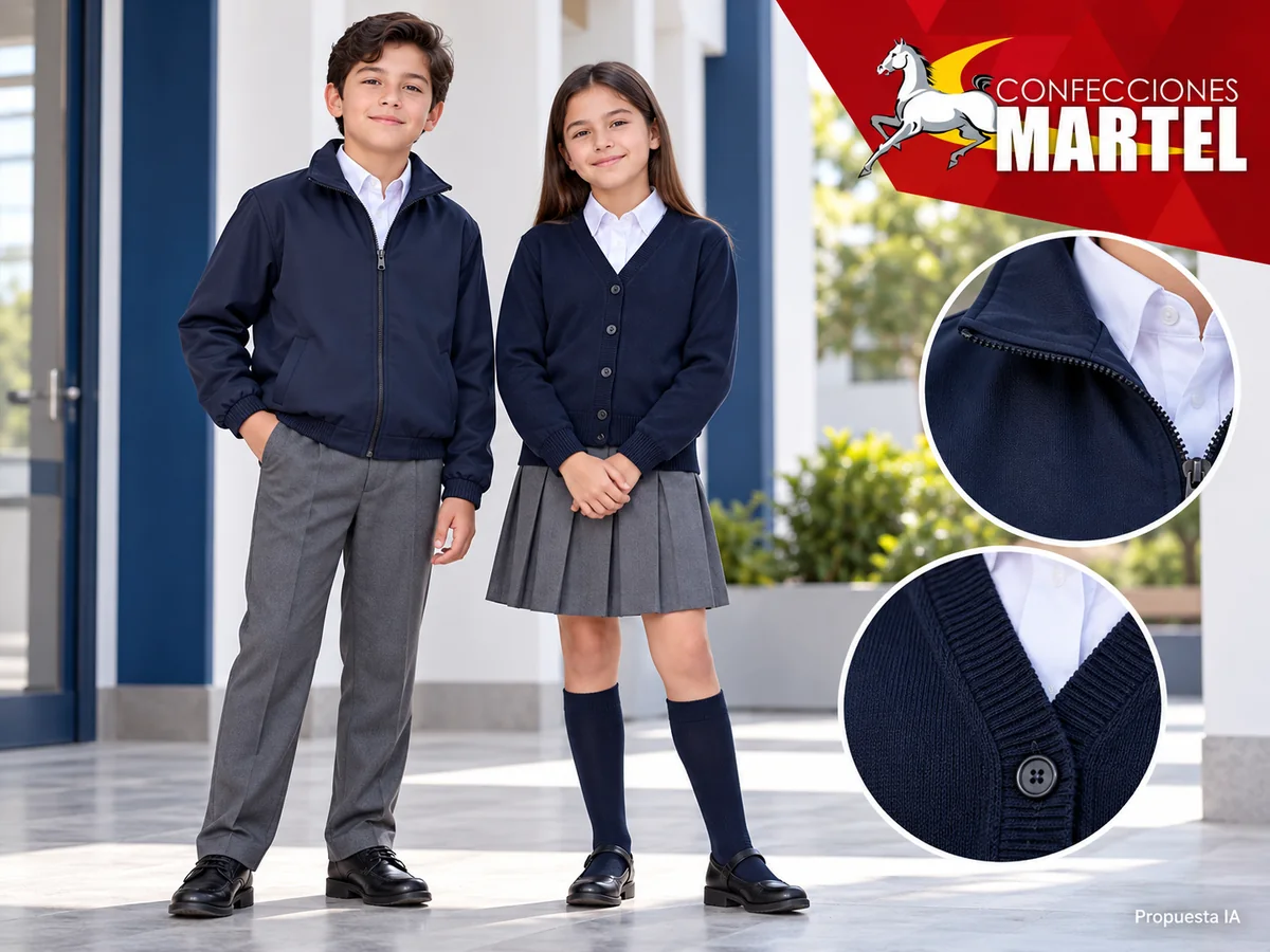 Propuesta ilustrativa Martel: dos modelos formales con prendas visibles y diferenciadas.